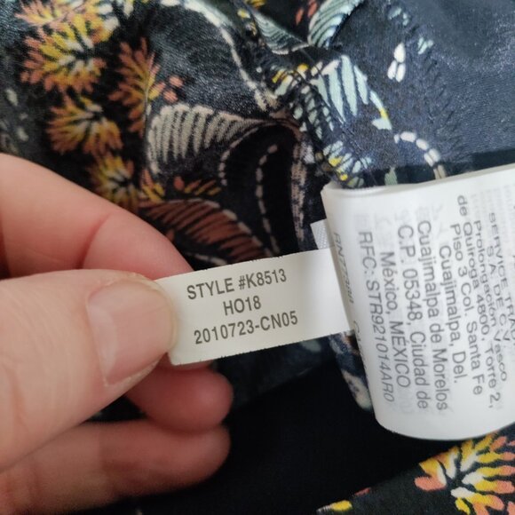J.Crew Point Sur Jungle Floral Palazzo Pant Size 6 Navy Crepe Wide Leg - Picture 5 of 9